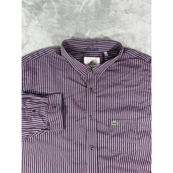 Lacoste Shirt Mens 4XL Poplin Button Up Long Sleeve - Picture 1 of 13
